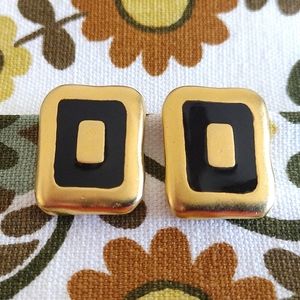 Erwin Pearl Enamel Gold-Tone Clip Earrings